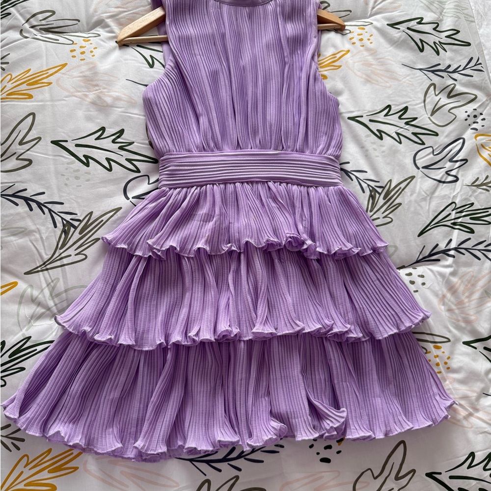 Endless Rose Lavender Tiered Mini Dress